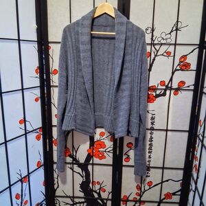 Elegant Blue Cashmere Cardigan Sweater